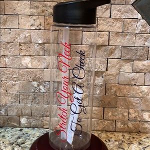 Stretch Your Neck To Get A Check Water Bottle